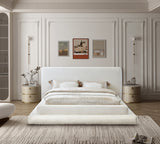 Dane Cream Teddy Fabric Queen Bed from Meridian - Luna Furniture