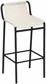 Dax Cream Faux Leather Counter Stool from Meridian - Luna Furniture