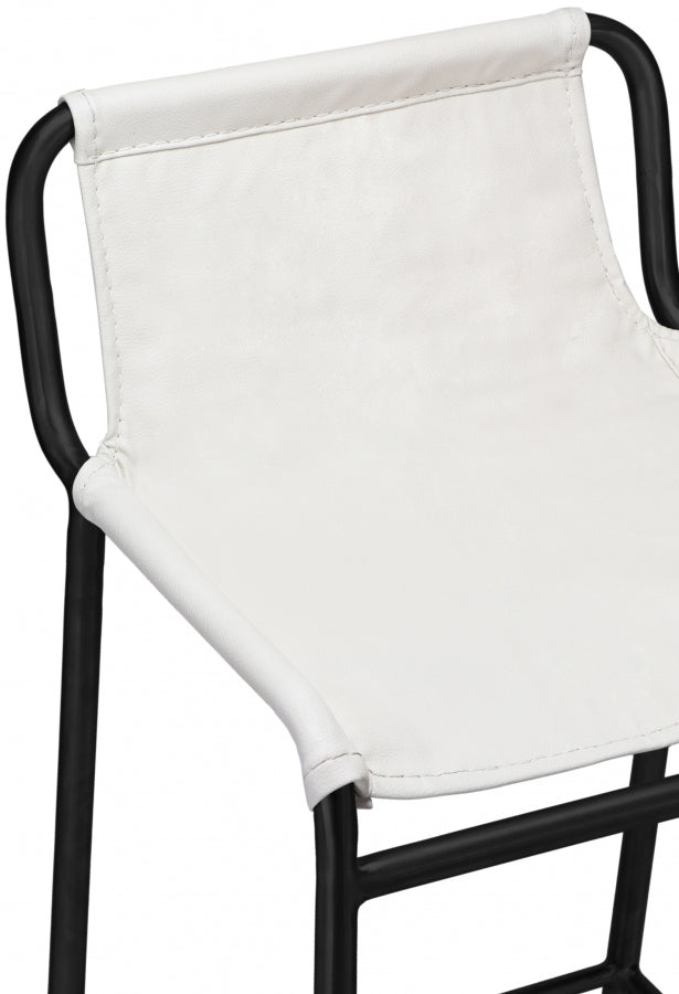 Dax Cream Faux Leather Counter Stool from Meridian - Luna Furniture