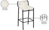 Dax Cream Faux Leather Counter Stool from Meridian - Luna Furniture