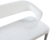 Destiny Cream Boucle Fabric Bench from Meridian - Luna Furniture