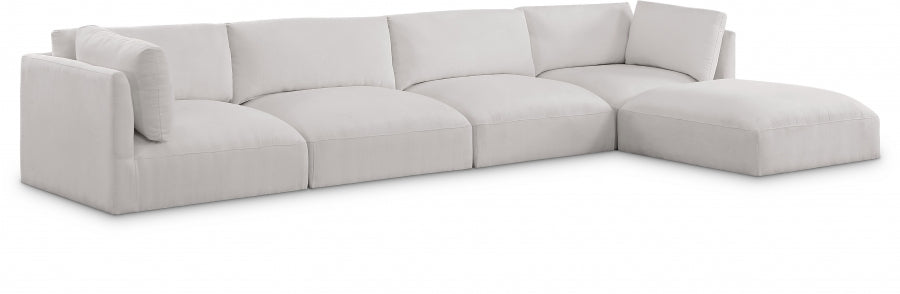 Cream Ease Fabric Modular Sectional from Meridian - Luna Furniture