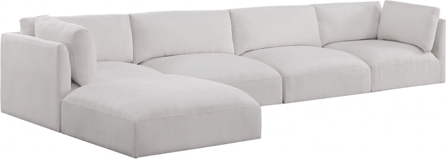 Cream Ease Fabric Modular Sectional from Meridian - Luna Furniture