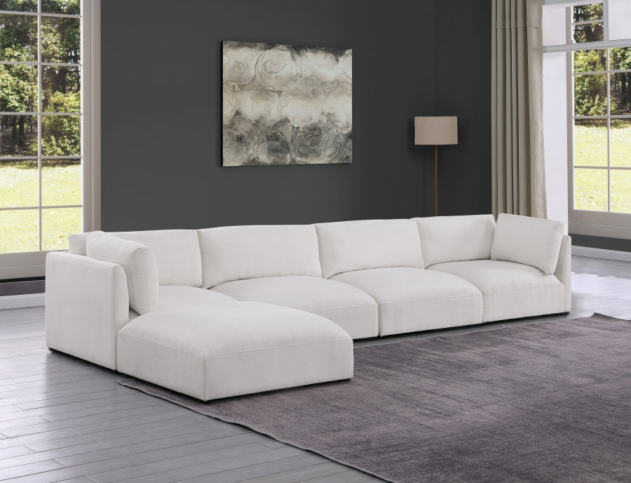 Cream Ease Fabric Modular Sectional from Meridian - Luna Furniture