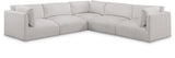 Cream Ease Fabric Modular Sectional from Meridian - Luna Furniture