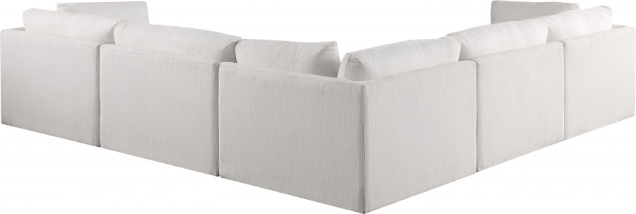 Cream Ease Fabric Modular Sectional from Meridian - Luna Furniture