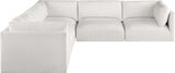 Cream Ease Fabric Modular Sectional from Meridian - Luna Furniture