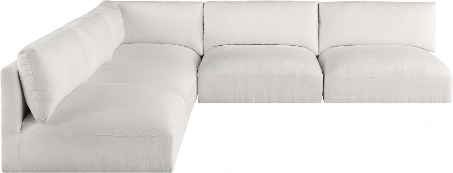 Cream Ease Fabric Modular Sectional from Meridian - Luna Furniture