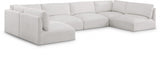 Cream Ease Fabric Modular Sectional from Meridian - Luna Furniture