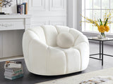 Elijah Cream Velvet Chair from Meridian - Luna Furniture