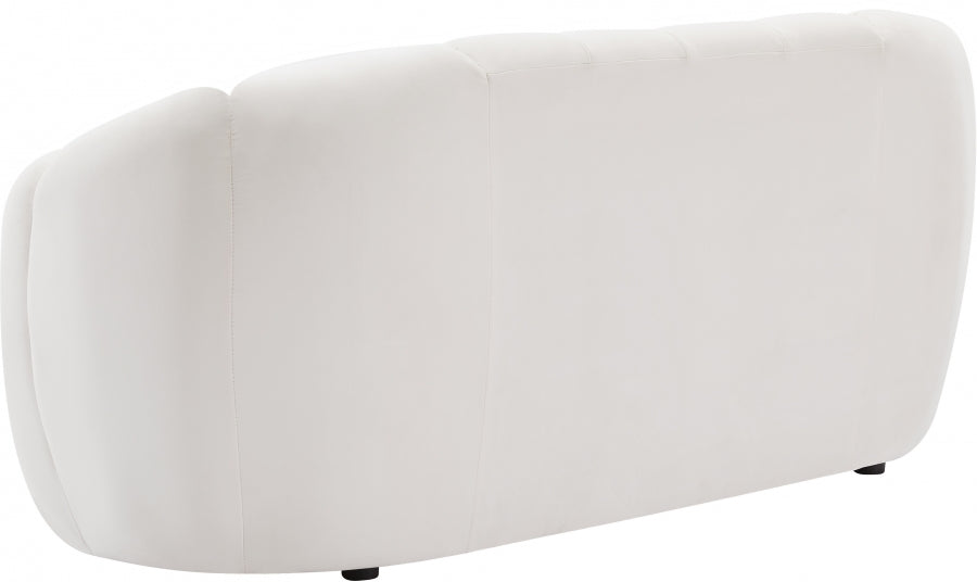 Elijah Cream Velvet Loveseat from Meridian - Luna Furniture