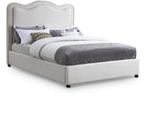 Felix Cream Linen Textured Fabric King Bed from Meridian - Luna Furniture