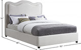 Felix Cream Linen Textured Fabric King Bed from Meridian - Luna Furniture