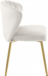 Finley Cream Velvet Chair from Meridian - Luna Furniture