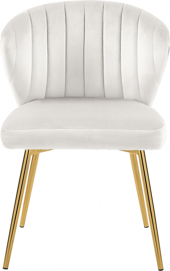 Finley Cream Velvet Chair from Meridian - Luna Furniture