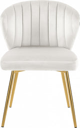 Finley Cream Velvet Chair from Meridian - Luna Furniture