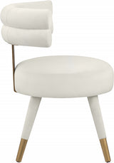 Fitzroy Cream Velvet Dining Chair, Set of 2 from Meridian - Luna Furniture