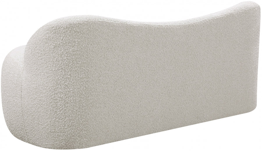 Flair Cream Boucle Fabric Bench from Meridian - Luna Furniture