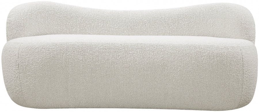 Flair Cream Boucle Fabric Bench from Meridian - Luna Furniture