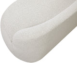 Flair Cream Boucle Fabric Bench from Meridian - Luna Furniture