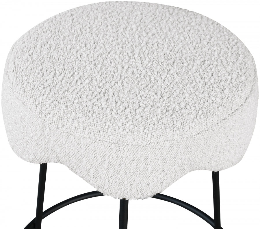 Fleur Cream Boucle Fabric Counter Stool from Meridian - Luna Furniture