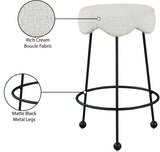 Fleur Cream Boucle Fabric Counter Stool from Meridian - Luna Furniture