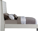 Fritz Cream Velvet Queen Bed from Meridian - Luna Furniture