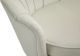 Gardenia Cream Velvet Chair from Meridian - Luna Furniture