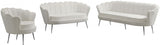 Gardenia Cream Velvet Chair from Meridian - Luna Furniture