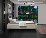 Ghost Cream Velvet Twin Bed from Meridian - Luna Furniture