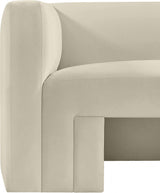 Cream Henson Velvet Loveseat from Meridian - Luna Furniture