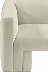 Cream Henson Velvet Loveseat from Meridian - Luna Furniture