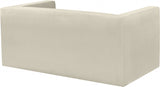 Cream Henson Velvet Loveseat from Meridian - Luna Furniture