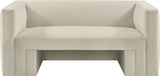 Cream Henson Velvet Loveseat from Meridian - Luna Furniture