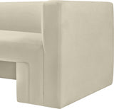 Cream Henson Velvet Loveseat from Meridian - Luna Furniture