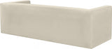 Cream Henson Velvet Sofa from Meridian - Luna Furniture