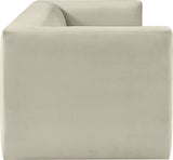 Cream Henson Velvet Sofa from Meridian - Luna Furniture