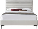 Hunter Cream Linen Textured Full Bed from Meridian - Luna Furniture