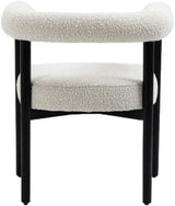 Hyatt Cream Boucle Fabric Dining Chair from Meridian - Luna Furniture