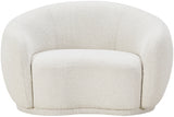 Hyde Cream Boucle Fabric Chair from Meridian - Luna Furniture