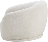 Hyde Cream Boucle Fabric Chair from Meridian - Luna Furniture