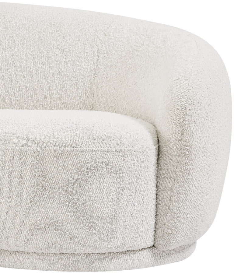 Hyde Cream Boucle Fabric Chair from Meridian - Luna Furniture