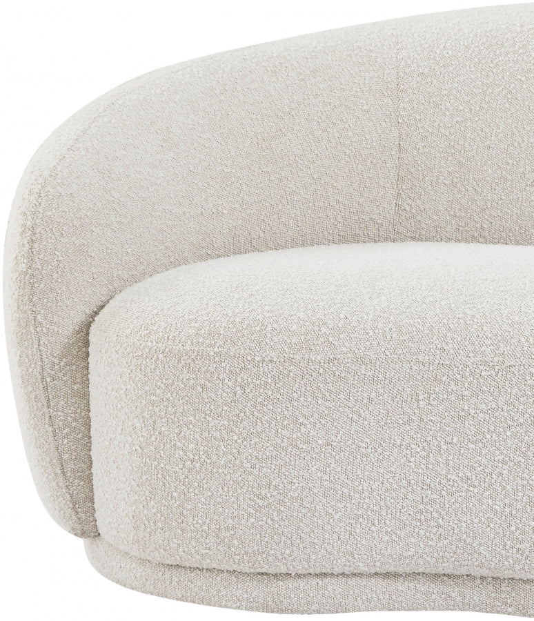 Hyde Cream Boucle Fabric Chair from Meridian - Luna Furniture