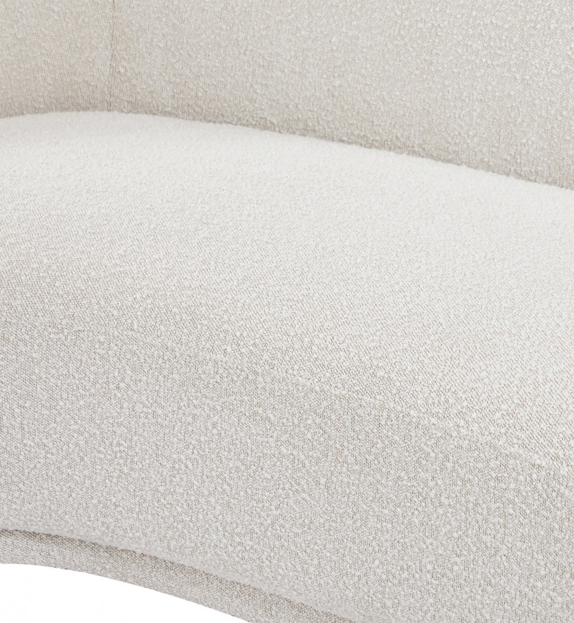 Hyde Cream Boucle Fabric Chair from Meridian - Luna Furniture