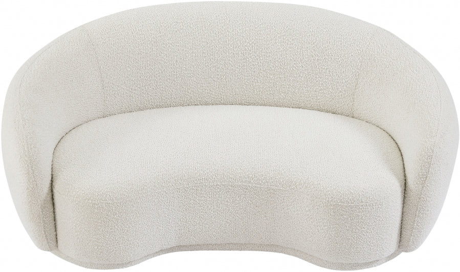 Hyde Cream Boucle Fabric Loveseat from Meridian - Luna Furniture