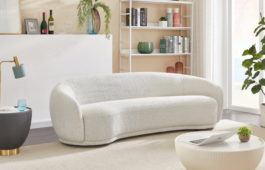 Hyde Cream Boucle Fabric Sofa from Meridian - Luna Furniture