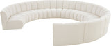 Infinity Cream Boucle Fabric 10-Piece Sectional from Meridian - Luna Furniture