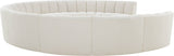 Infinity Cream Boucle Fabric 10-Piece Sectional from Meridian - Luna Furniture