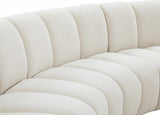 Infinity Cream Boucle Fabric 10-Piece Sectional from Meridian - Luna Furniture