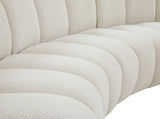 Infinity Cream Boucle Fabric 10-Piece Sectional from Meridian - Luna Furniture